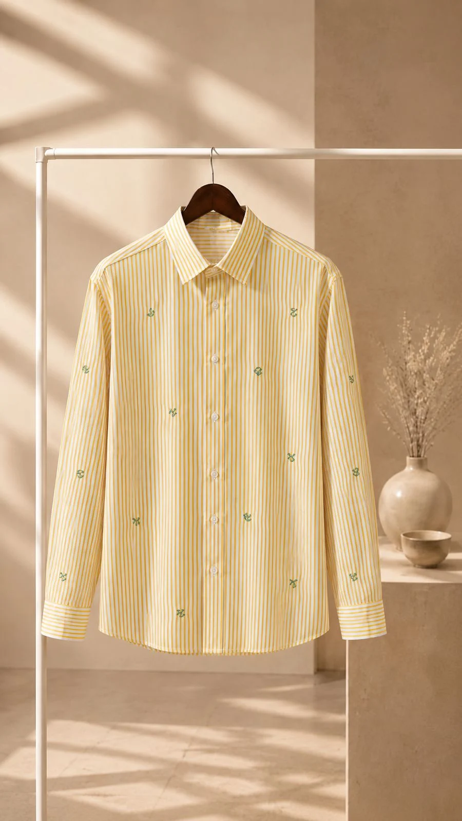 Sand Linen Camp Collar Shirt